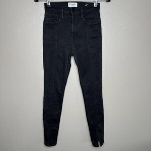 FRAME Ali High Rise Skinny Women's Black Stretch Denim Jeans Size 25